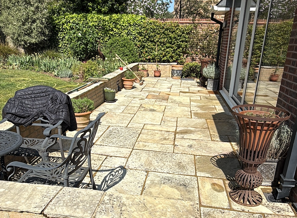 Patio and borders tidied